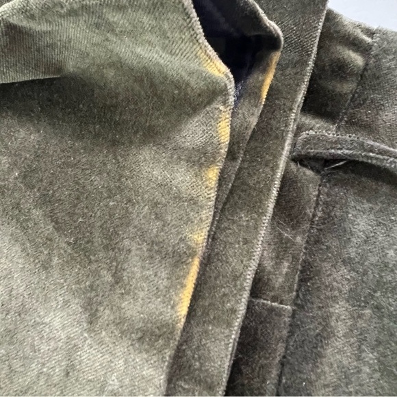 Charles Nolan Olive Green Velvet Pants Size 6 New York Designer Academia Soft - Picture 12 of 15